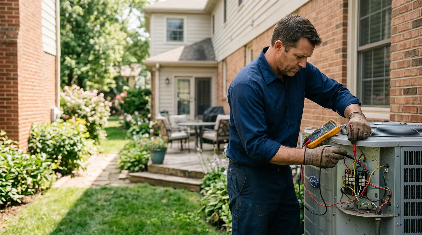 HVAC technician working near Maribel, WI